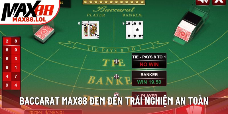 Baccarat Max88 đem đến trải nghiệm an toàn
